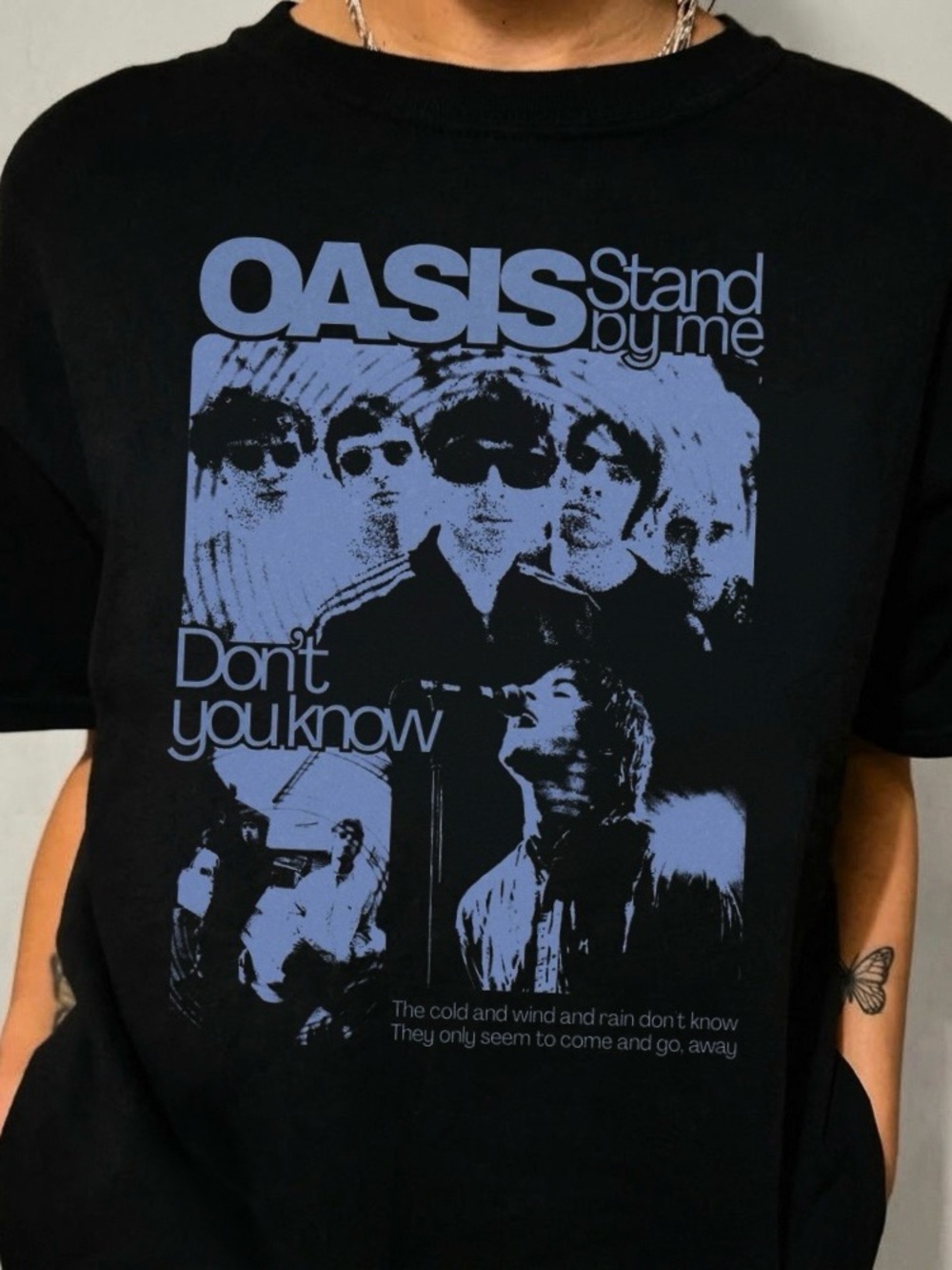 Oasis Stand by Me Graphic Tee in Black